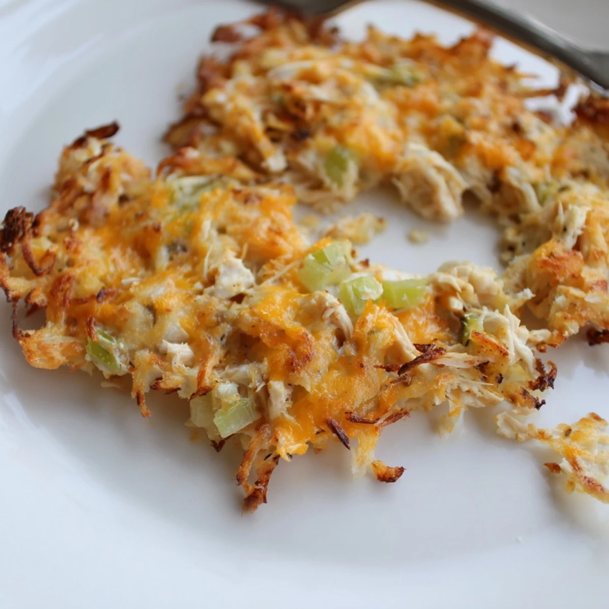 Golden brown Buffalo Chicken Pickle Soda Fork Cakes perfect for game day gatherings.