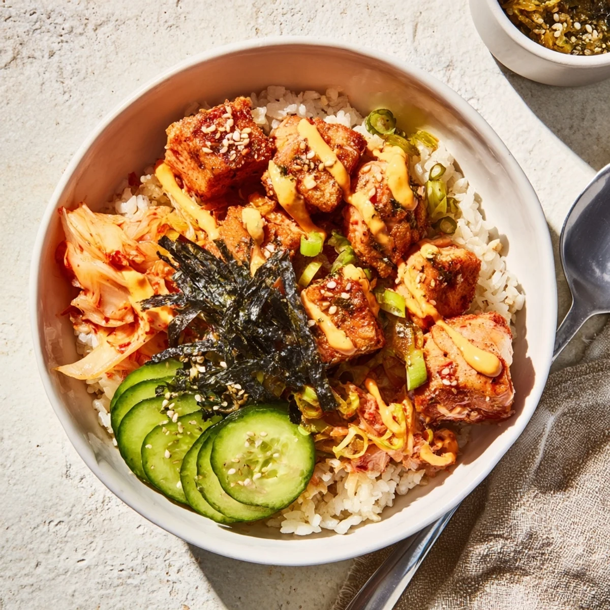 Crispy Salmon Rice Bowl