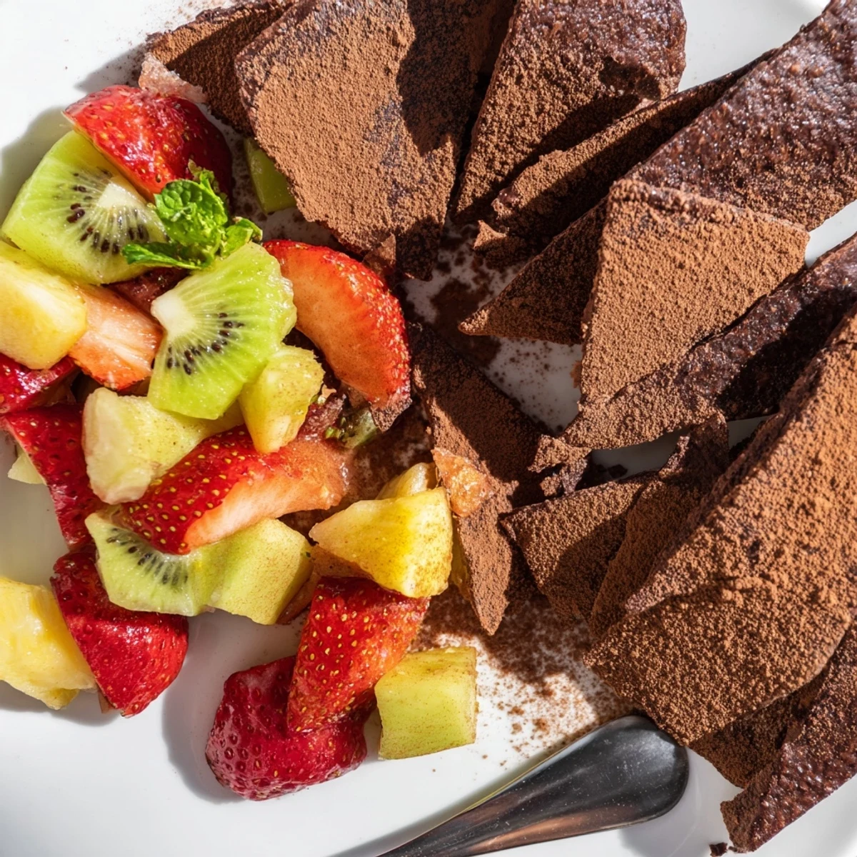 Delicious dessert chips & salsa served with vibrant fresh fruit blend.  