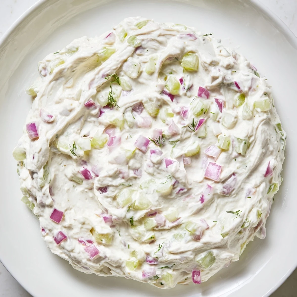 Cool, tangy Sweet and Sour Pickle Relish Dip, perfect for burgers, providing a classic American taste.