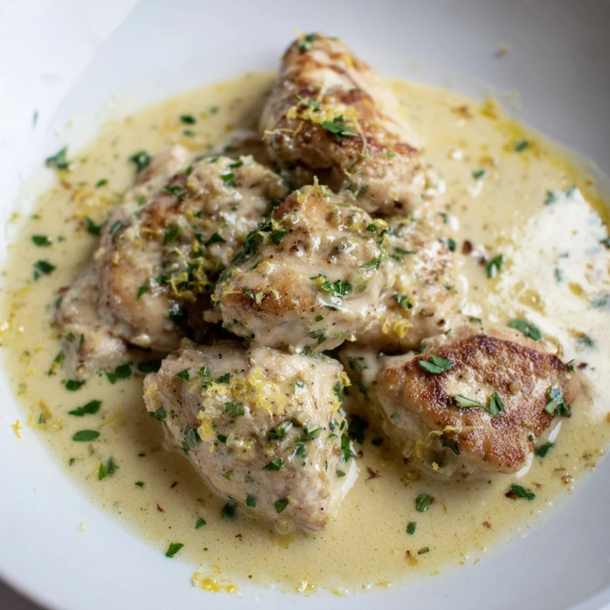 Creamy Tarragon Chicken: succulent chicken breasts bathed in a rich, herby, and delicious tarragon sauce.