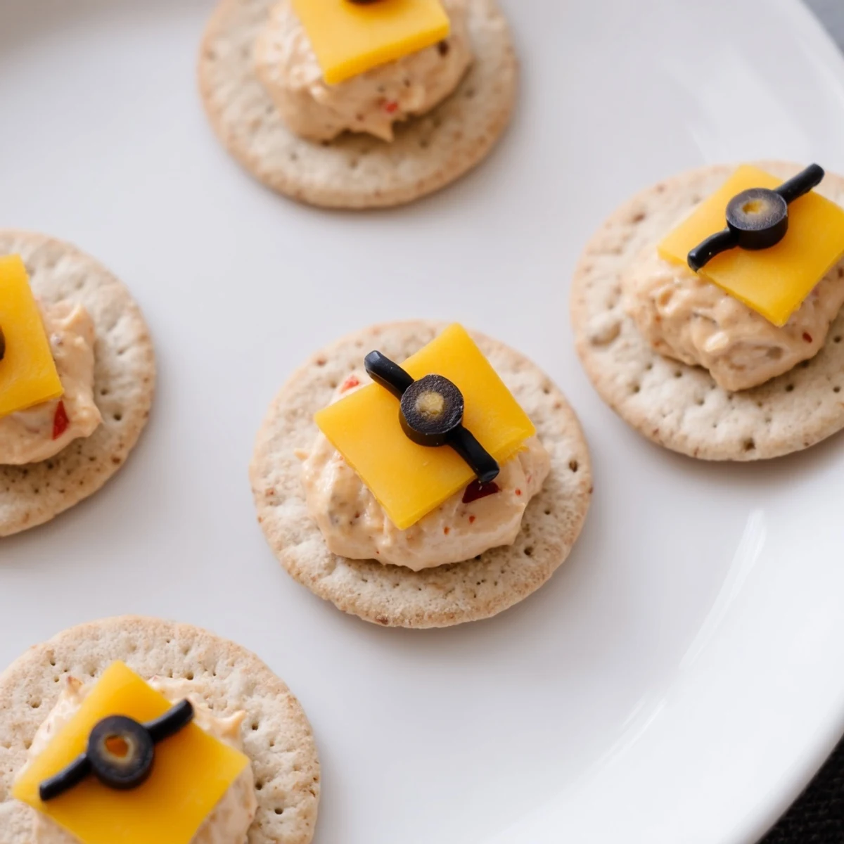 Enjoy the delicious presentation of Santas Belt Crackers & Dip, perfect for a cheerful holiday snack.