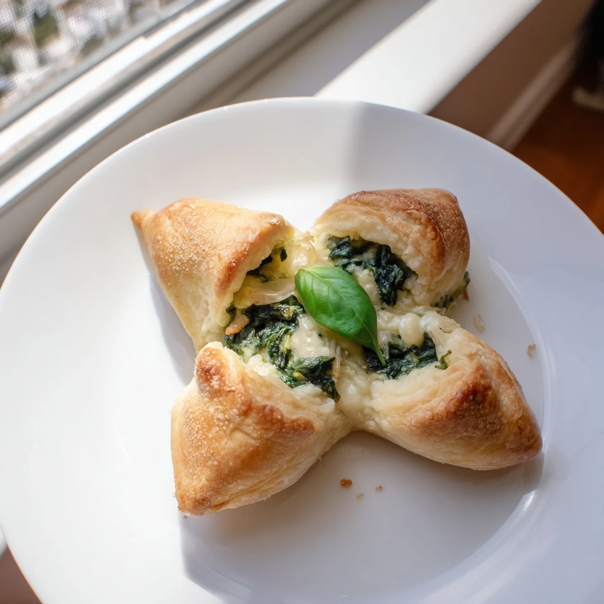 Warm, appetizing Lucky Clover St. Patrick's Day Bites, perfect appetizer served directly after baking.