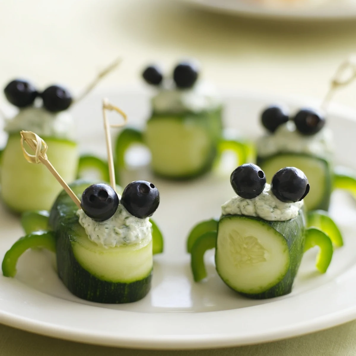 Enjoy a whimsical Slow & Savory Turtle Crudités appetizer featuring fresh, colorful vegetables with an herbed yogurt dip.