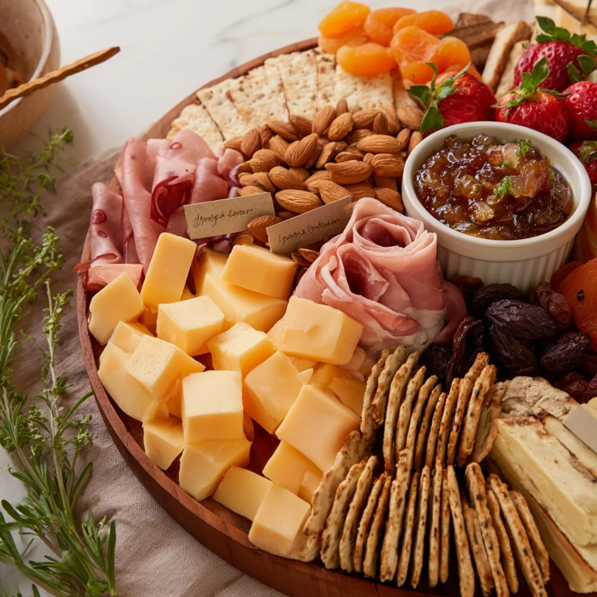 Anniversary heirloom arrangement, a beautiful charcuterie board with fresh strawberries, ready to eat.