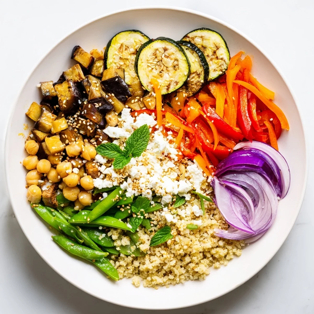 A flavorful platter of The Spice Route with vibrant vegetables and aromatic spices arranged neatly.