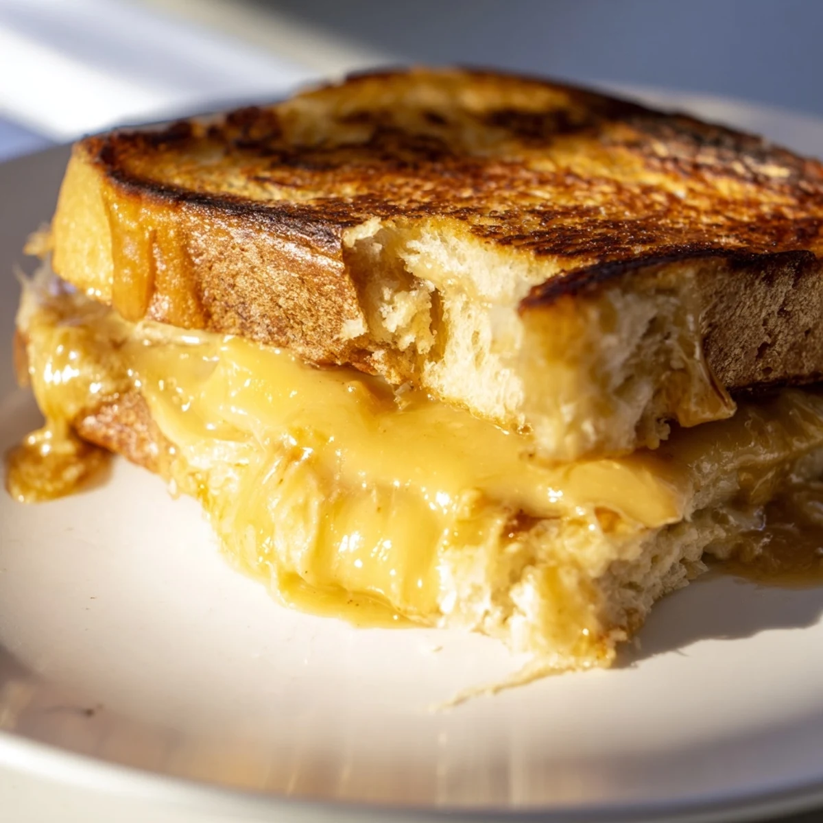 Sharp cheddar and spicy honey-chipotle butter elevate this easy, delicious grilled cheese sandwich recipe.