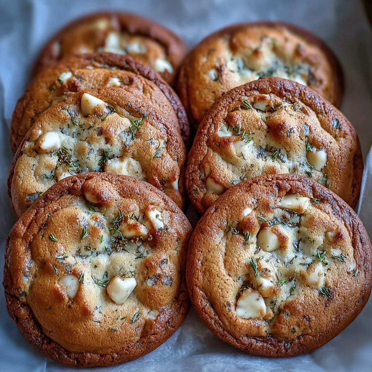 Roasted hojicha powder gives these Hojicha White Chocolate Cookies a deep, nutty aroma paired with sweet white chocolate.