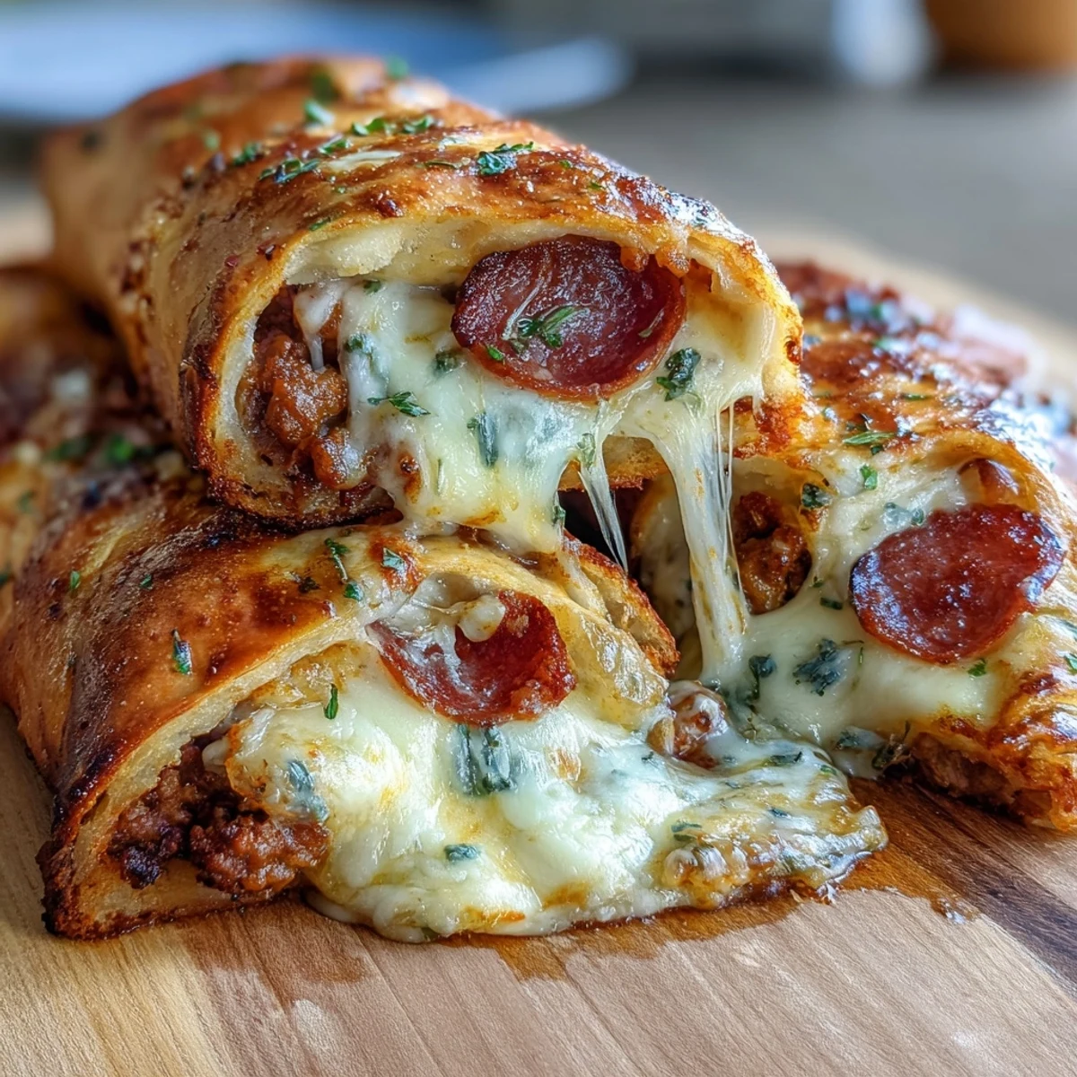 Baked High-Protein Pepperoni Stromboli