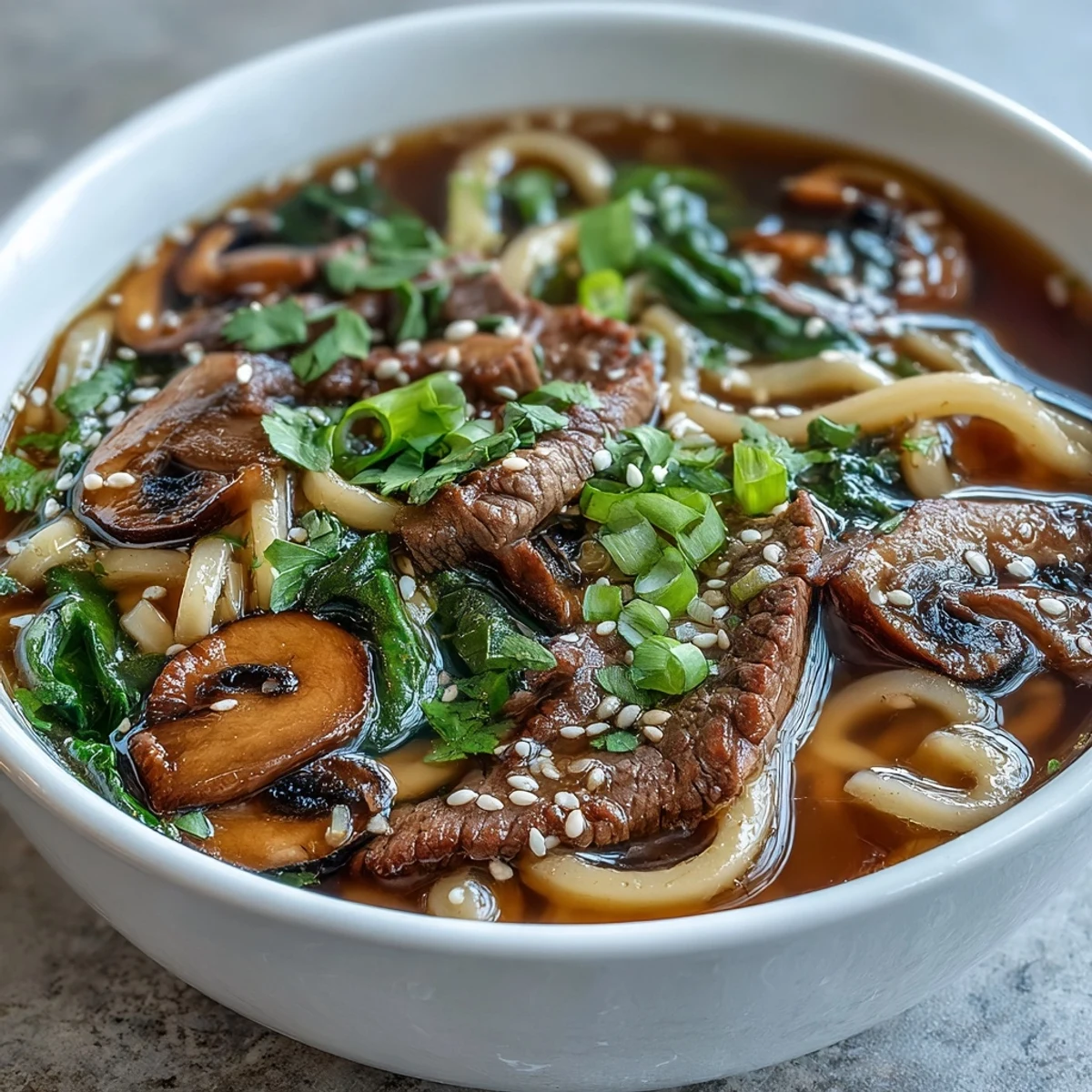 Mini hot pot bowls filled with steaming broth, tender beef, and fresh vegetables for a cozy and customizable meal.  