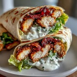 Tender breaded chicken stuffed into soft tortillas for easy Caesar wraps.