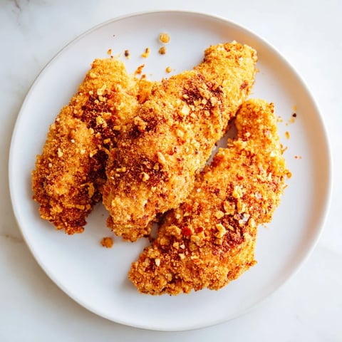 Golden and crispy fried chicken tenders, perfect for dipping in your favorite sauces.