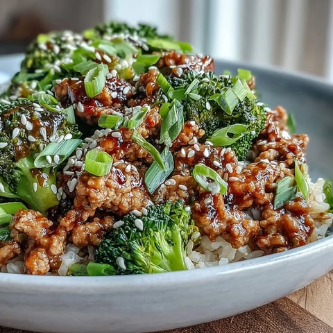 Sweet and spicy turkey broccoli bowls feature tender ground turkey glazed in honey-sriracha sauce atop brown rice with steamed broccoli.
