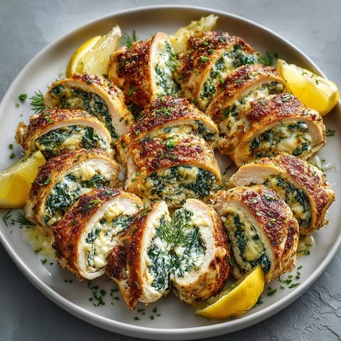 Savory Feta Spinach Stuffed Chicken Breast, creamy filling oozing; delicious Mediterranean dinner.