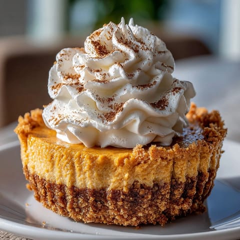 Easy No-Bake Mini Cheese & Cracker Pumpkin Pies in paper cups, chilled and ready.