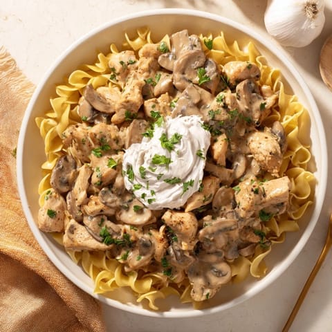 Creamy Chicken Stroganoff
