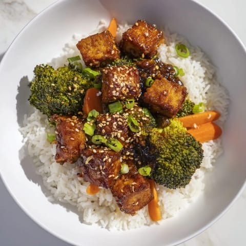 Sesame Tofu Broccoli Rice