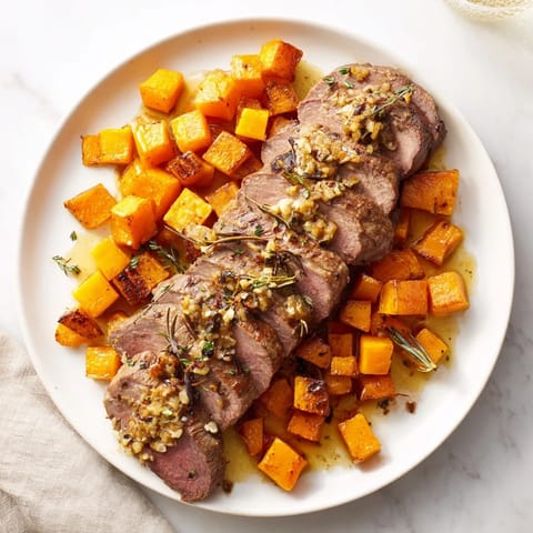 Butternut Squash Garlic Herb Steak