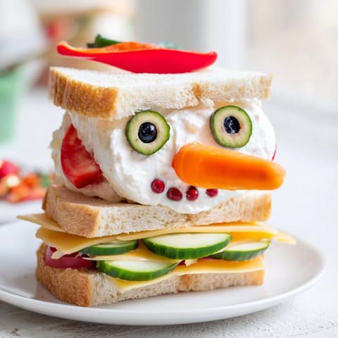Whimsical Snowman Sandwich Stack #280