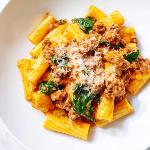 A beautifully plated, comforting bowl of One-Pot Italian Sausage Tomato Pasta, ready to savor.
