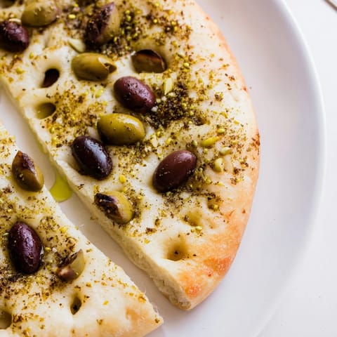 Zaatar Olive Focaccia Bread