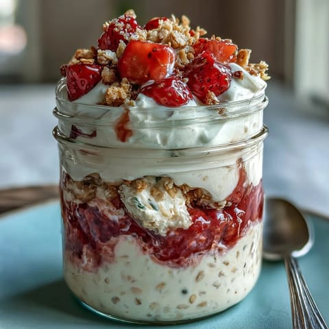 Strawberry Cheesecake Overnight Oats