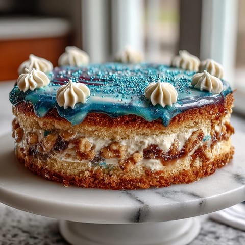 Pisces Themed Galaxy Cake