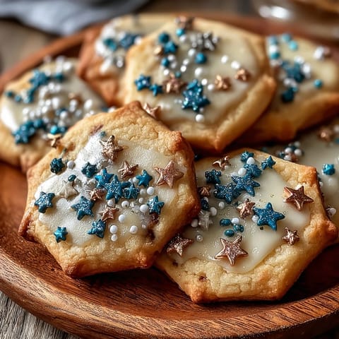 Buttery Gemini Zodiac Cookies with shimmering star royal icing, perfect for festive gatherings.