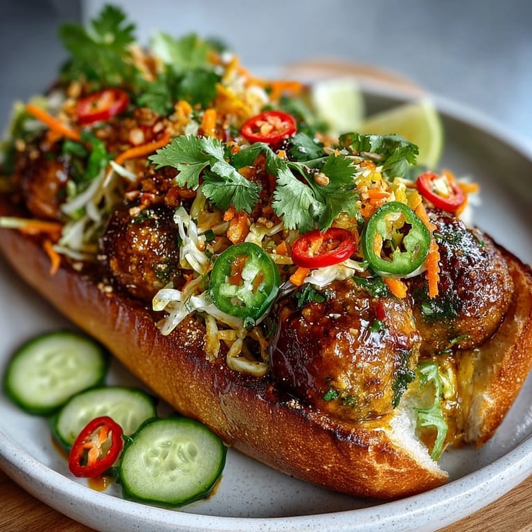 Savory Thai Curry Meatball Subs baking, filling the kitchen with aromatic spices and herbs.