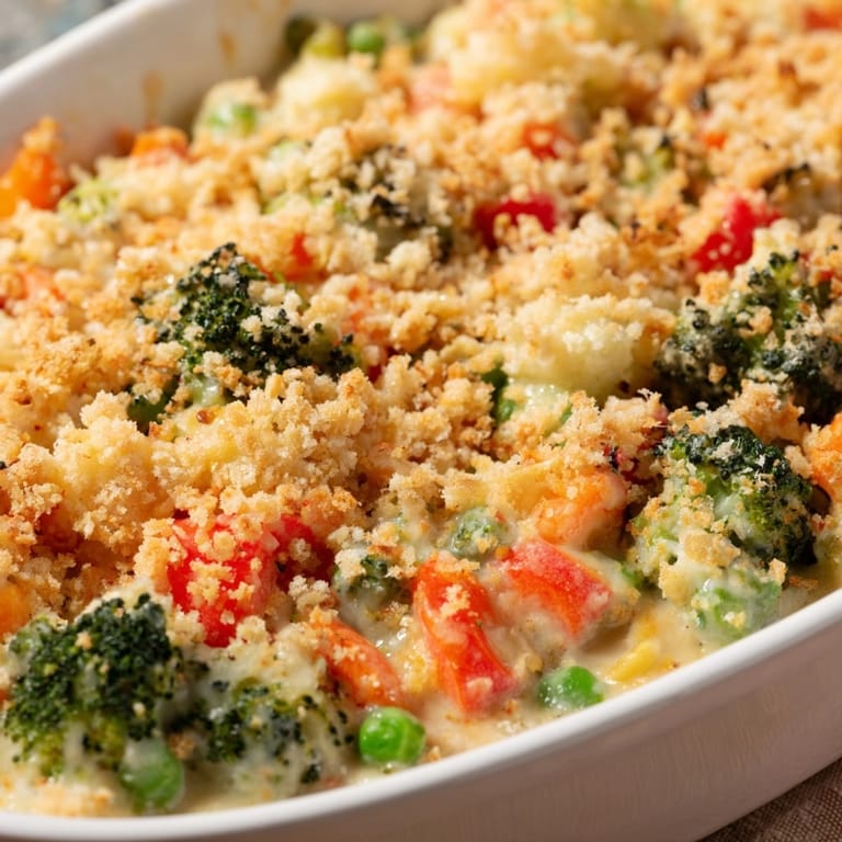 Imagine a warm Cheesy Vegetable Casserole, a comforting blend of textures and savory flavors.