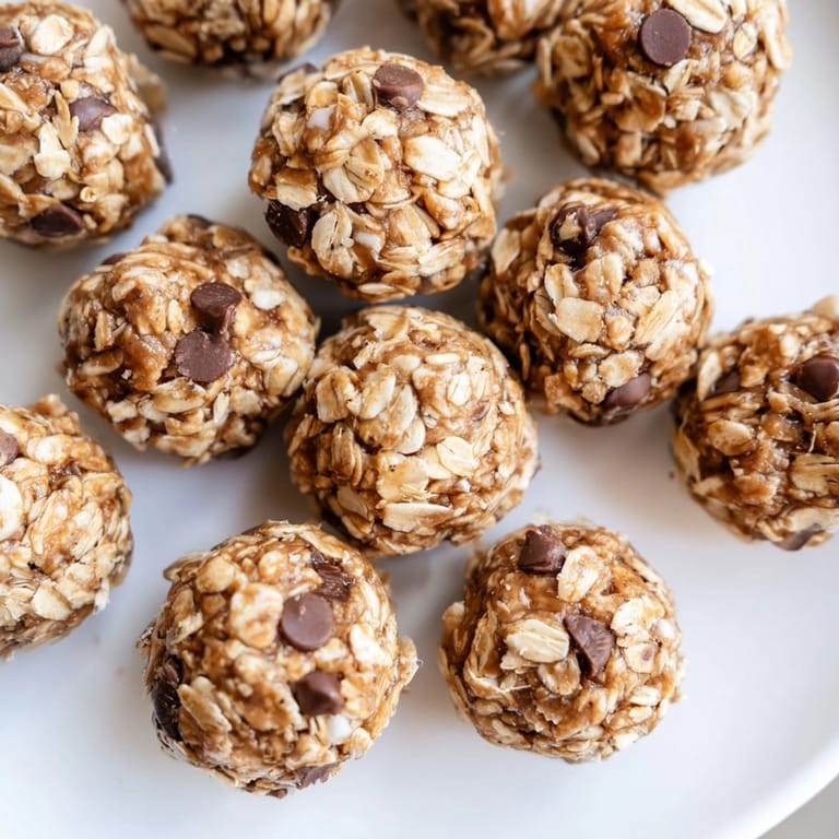 A batch of Peanut Butter Espresso Energy Balls rolled, chilled, and about to be tasted.