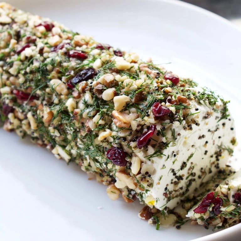 Enjoy the delicious blend of flavors in this easy-to-make Winter Snowdrift Goat Cheese Log.