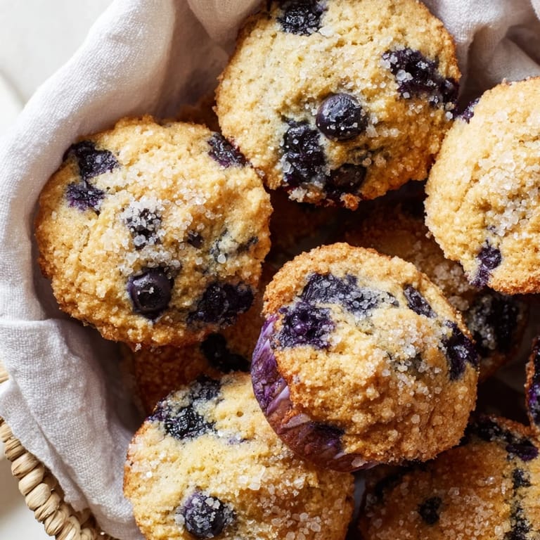 Warm aroma of baked goodness: Close-up of mini blueberry muffins nestled in a charming basket.