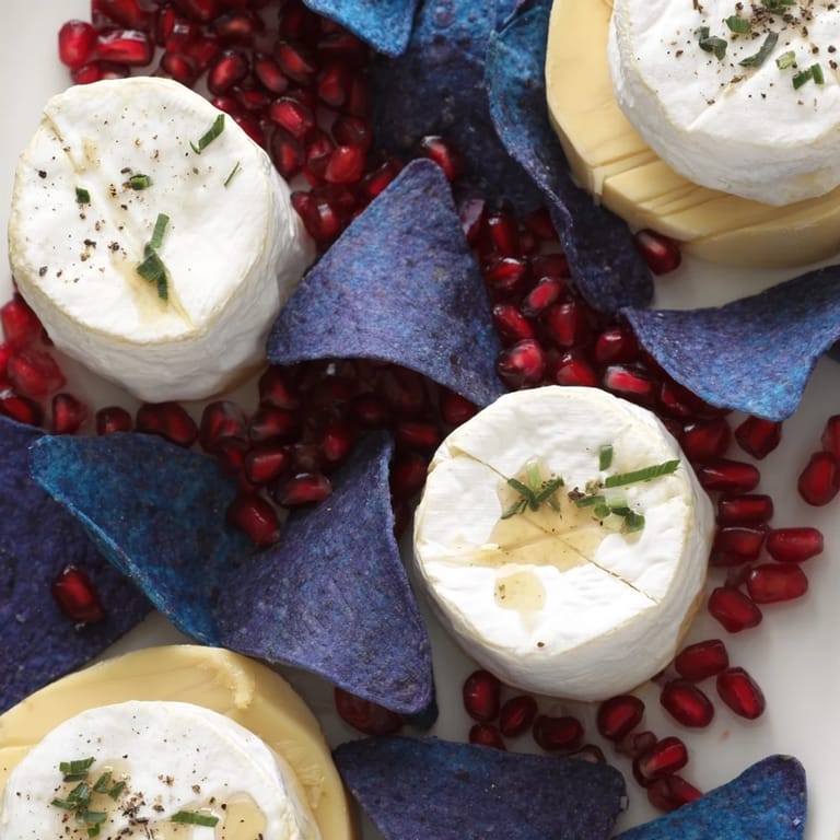 Get your party started! The Stepping Stones recipe showcases colorful cheeses ready to enjoy.