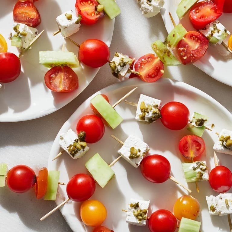 Delectable Hanging Gardens appetizer with artfully arranged fresh ingredients, perfect for entertaining guests.