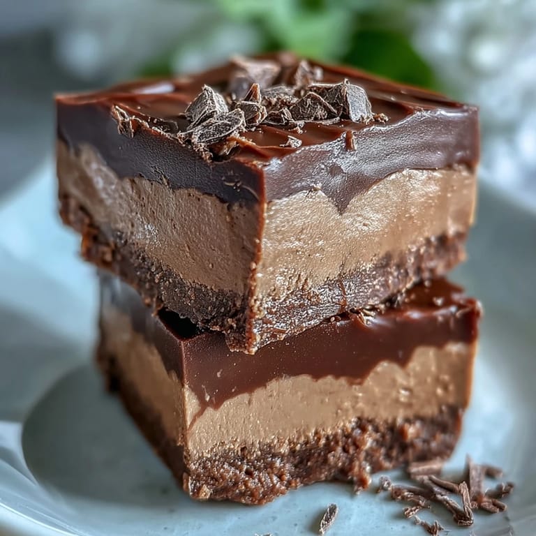 Hojicha fudge squares are arranged on a plate, ideal for a dessert party treat.