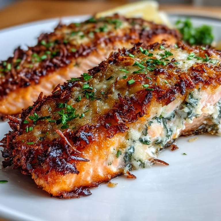 Baked keto salmon with roasted broccoli and lemon wedges, showcasing a flavorful low-carb dinner with golden Parmesan topping.