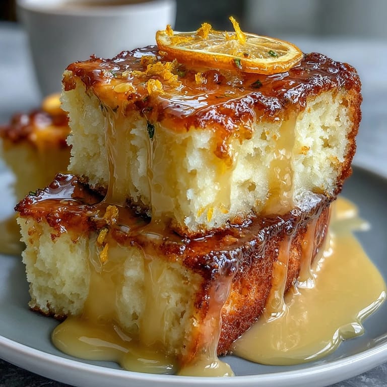 Rich, buttery pound cake infused with limoncello and topped with a bright, zesty lemon glaze for a refreshing dessert.  