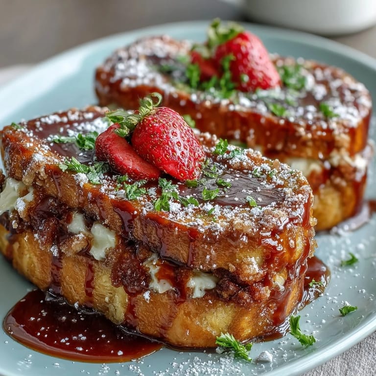 Warm and inviting Strawberry French Toast Bake, featuring brioche bread soaked in vanilla custard and juicy strawberries, baked to golden perfection.