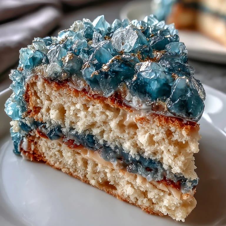 Elegant Teal Geode Cake with Gold Accents: a show-stopping dessert with a carved geode design, vibrant teal sugar crystals, and edible gold leaf, ideal for festive graduation parties.