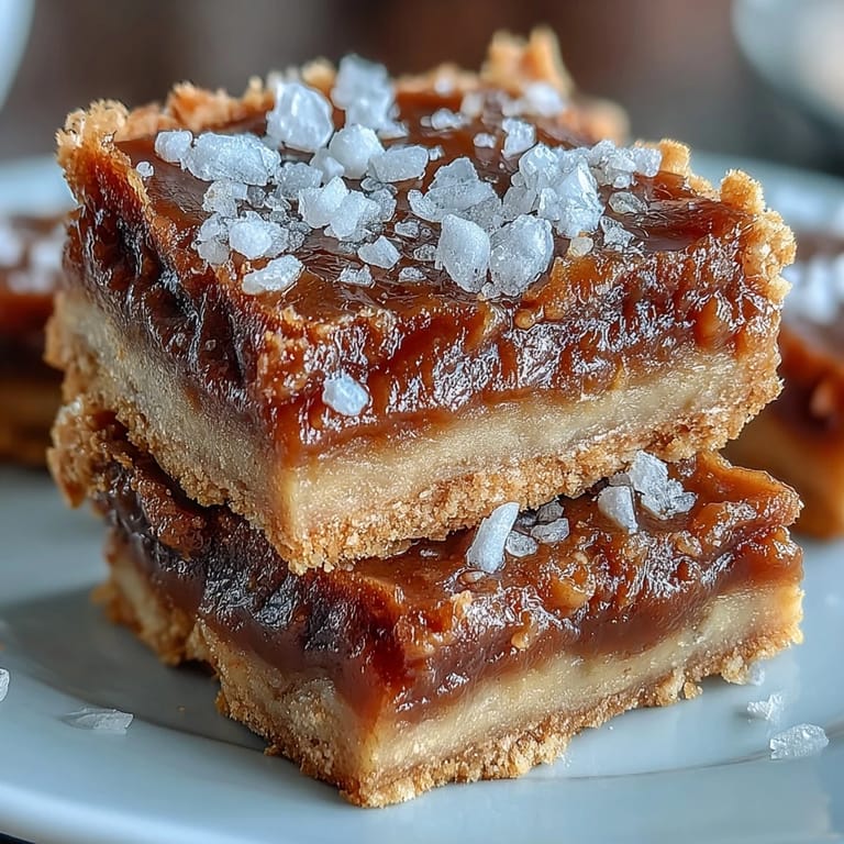 Decadent Salted Maple Apple Butter Bars with a buttery crust and gooey filling.