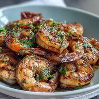 Easy Healthy Lemon Garlic Shrimp Bowls with vibrant shrimp and fresh vegetables on brown rice, drizzled with lemon yogurt sauce.