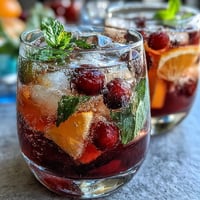 A vibrant Spring Sangria Mocktail with white grape juice, citrus slices, and fresh mint in a clear pitcher.